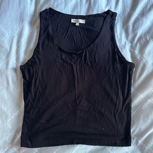 Black crop tank top - size large